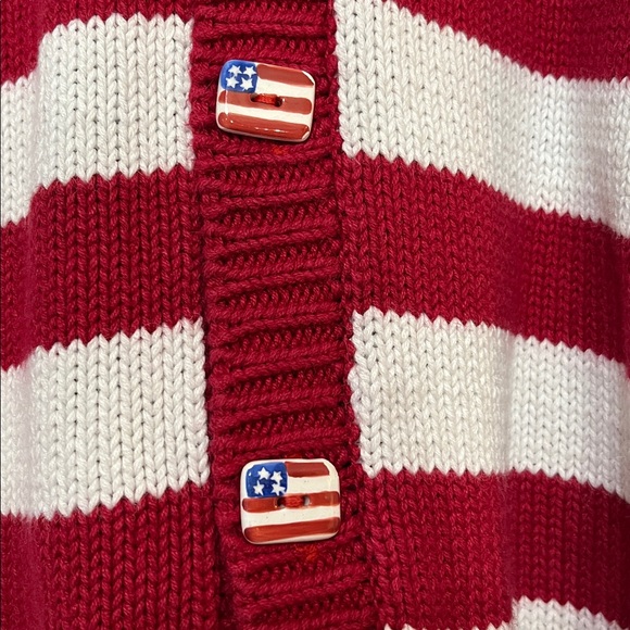 Vintage Storybook Knits Patriotic Cardigan Sweater - Picture 5 of 14
